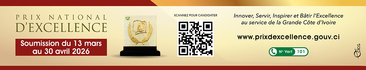 Prix National d'Excellence, édition 2026 : soumission des candidatures du 13 mars au 30 avril 2026.
